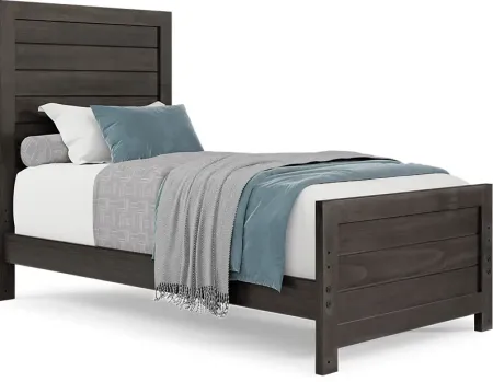 Kids Creekside 2.0 Charcoal 3 Pc Twin Panel Bed