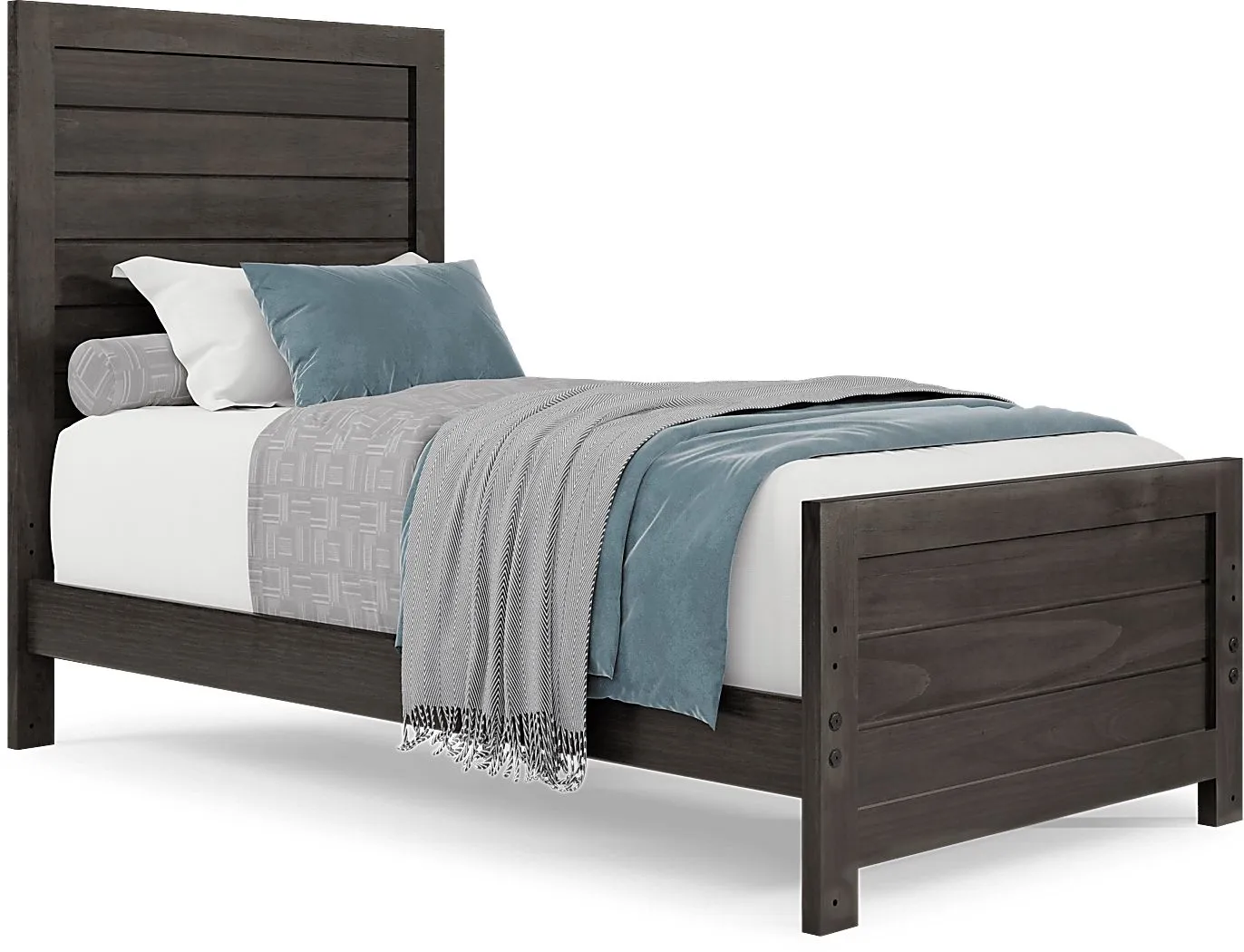 Kids Creekside 2.0 Charcoal 3 Pc Twin Panel Bed