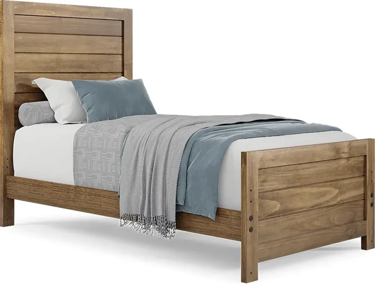 Kids Creekside 2.0 Chestnut Twin Panel Bed