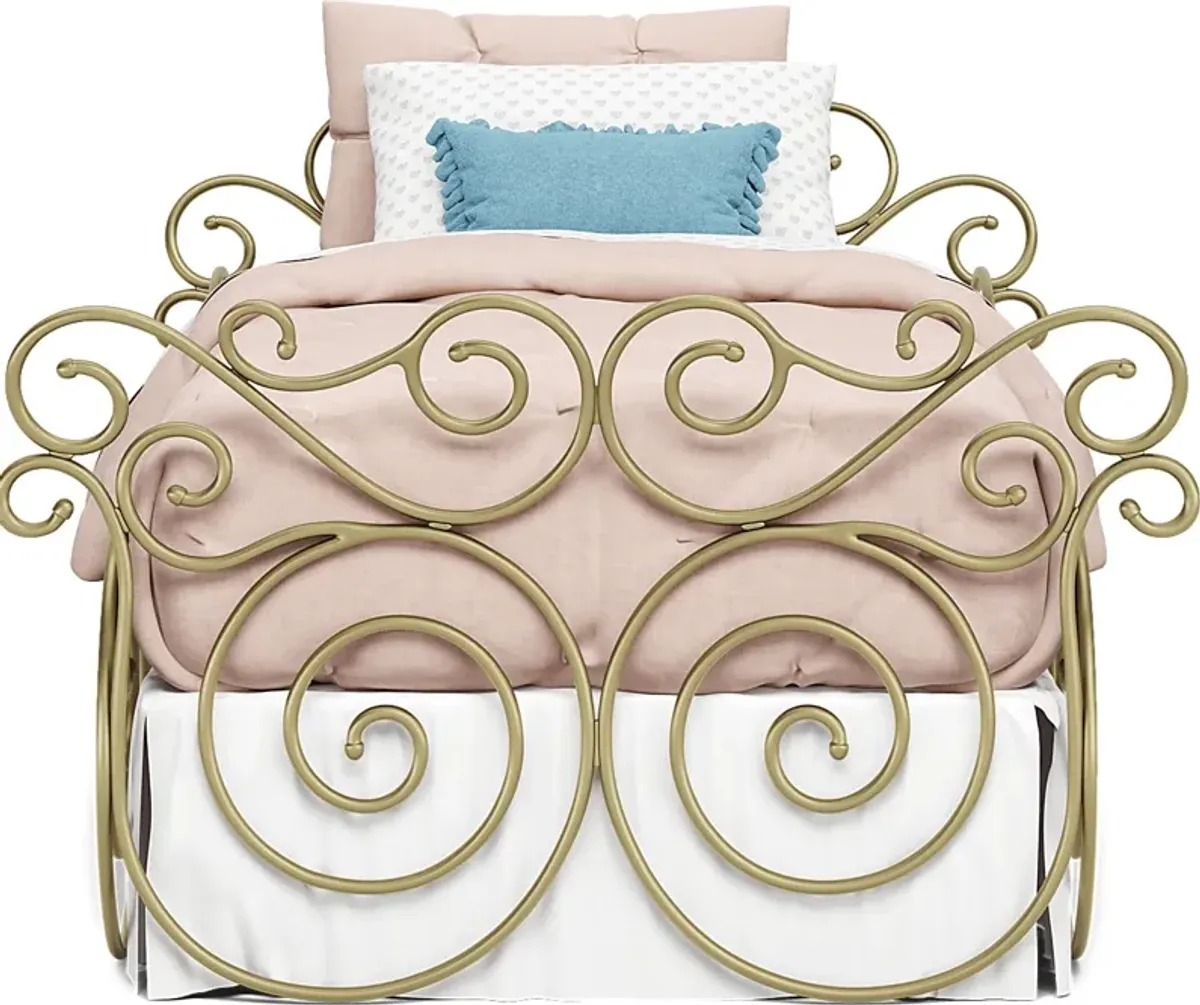 Disney Princess Fairytale Royal Gold 3 Pc Twin Carriage Bed