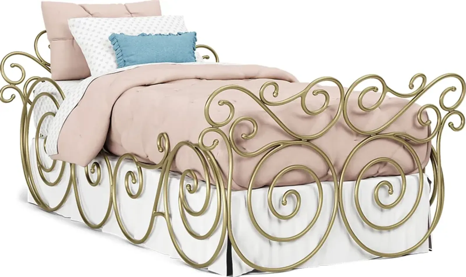 Disney Princess Fairytale Royal Gold 3 Pc Twin Carriage Bed