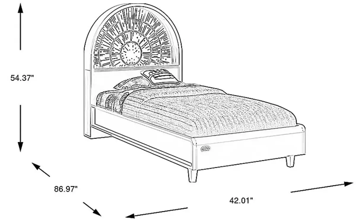 Kids STAR WARS Millennium Falcon Lightspeed Carbonite 3 Pc Twin Platform Bed