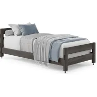 Kids Creekside 2.0 Charcoal Twin Caster Bed