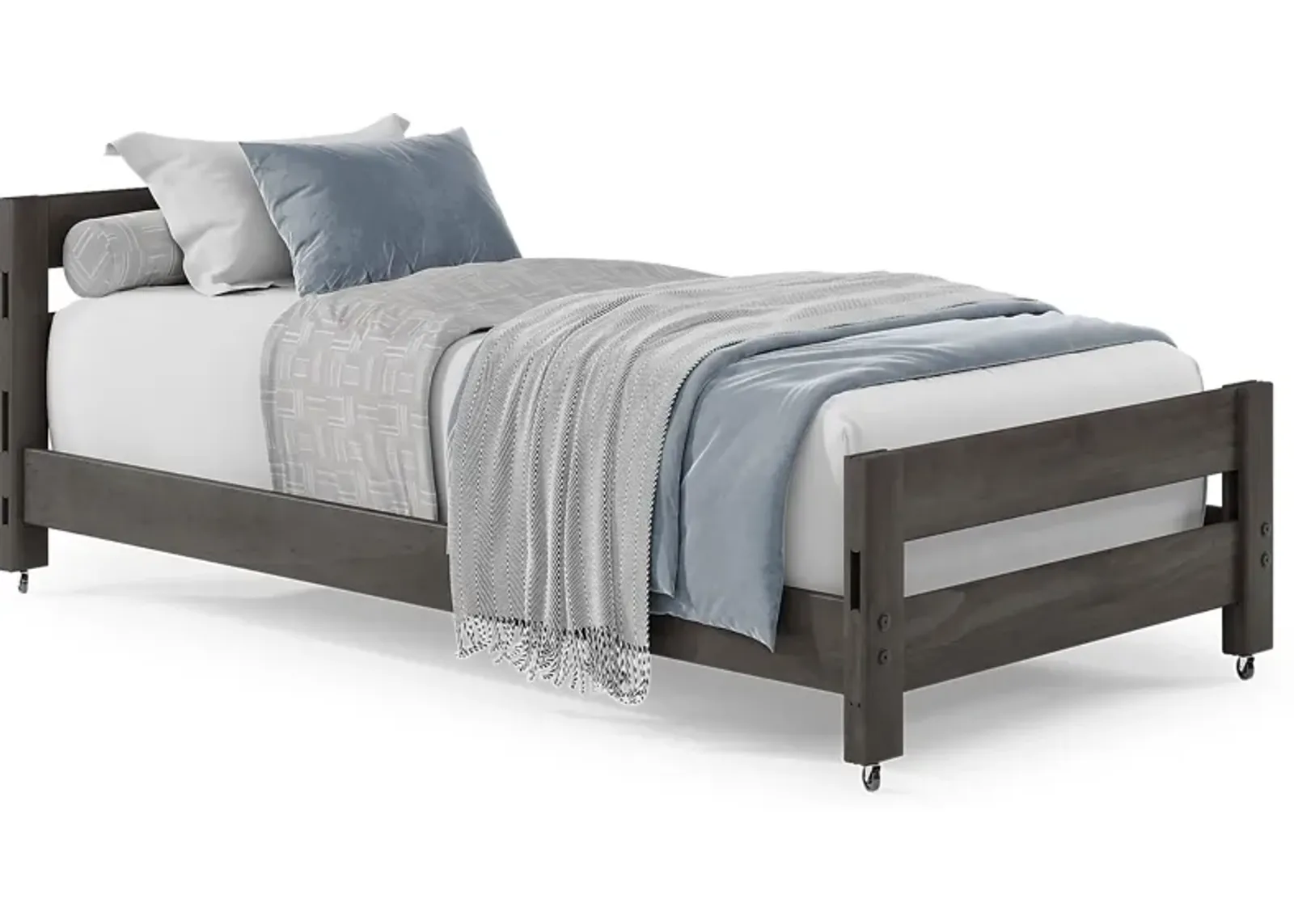 Kids Creekside 2.0 Charcoal Twin Caster Bed