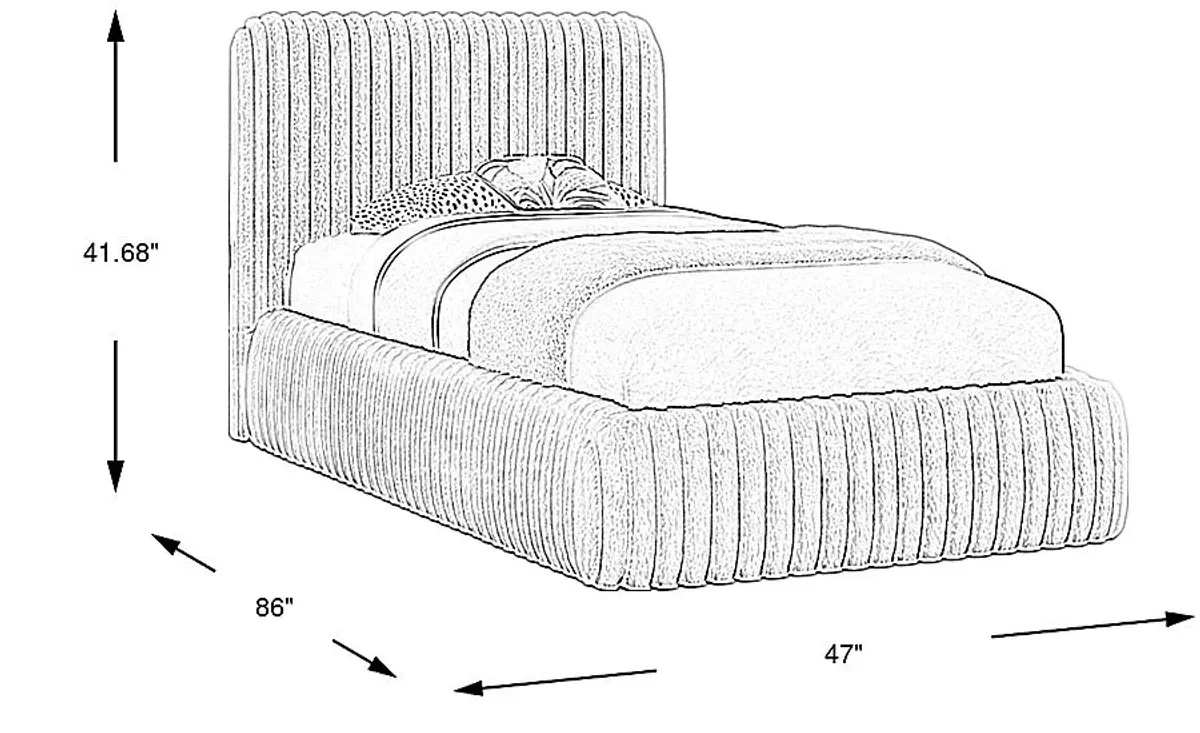 Kids Charlize Pink Twin Upholstered Bed