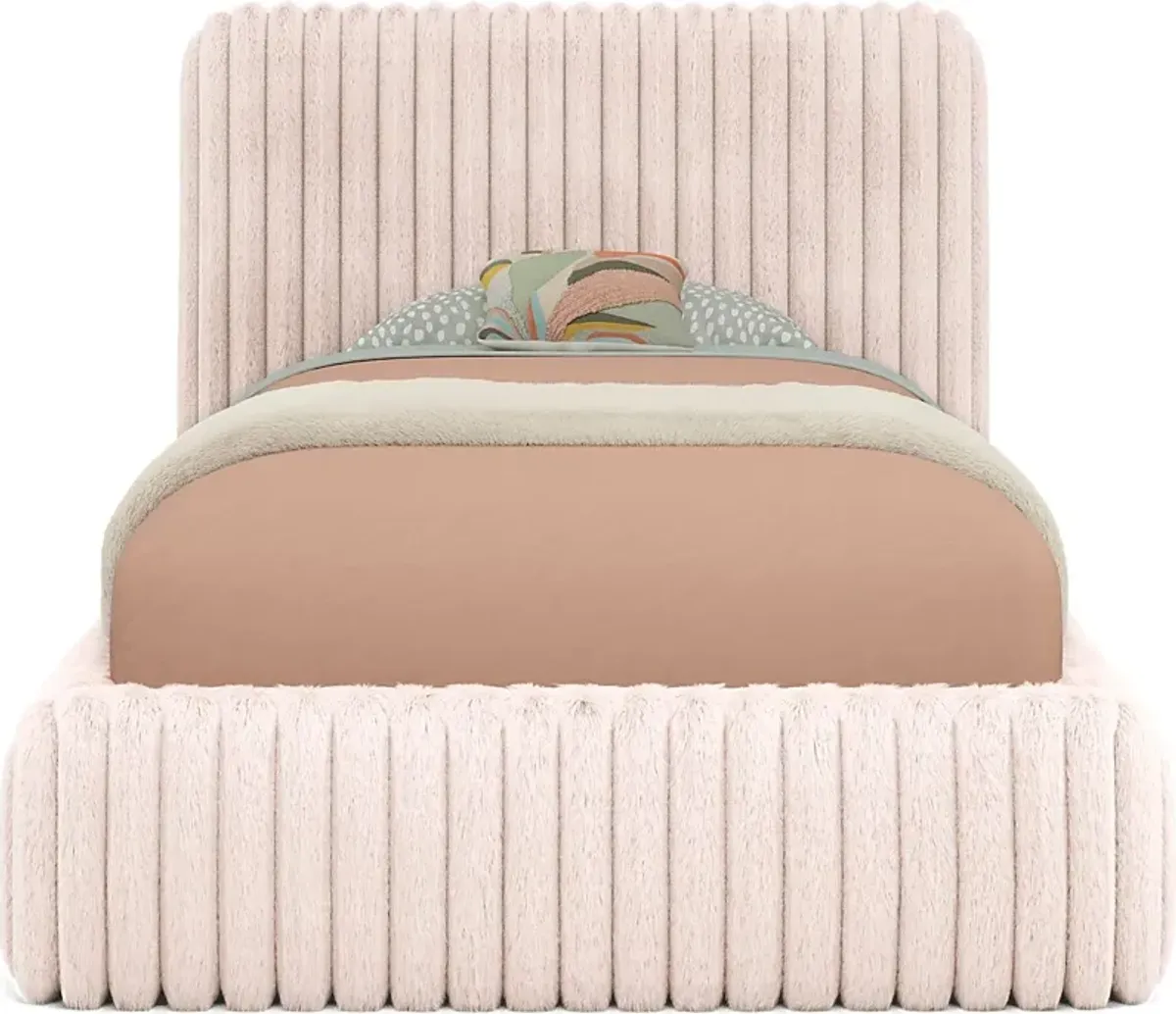 Kids Charlize Pink Twin Upholstered Bed