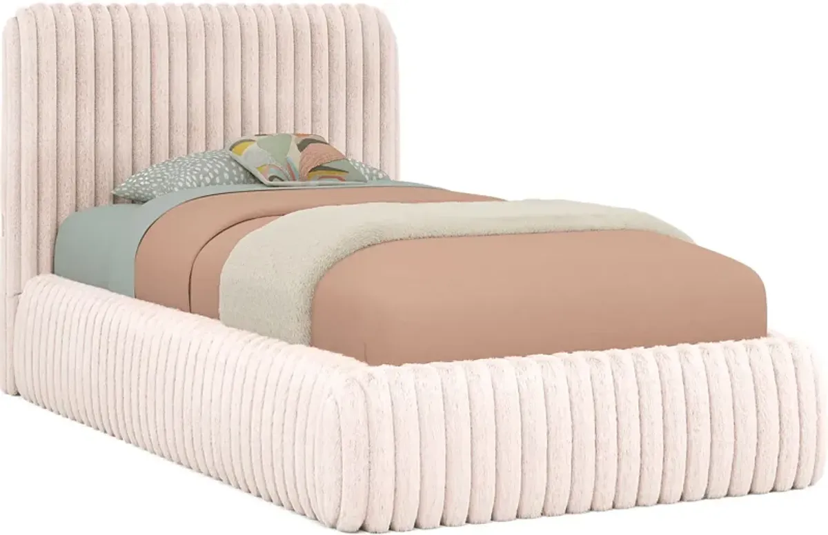 Kids Charlize Pink Twin Upholstered Bed