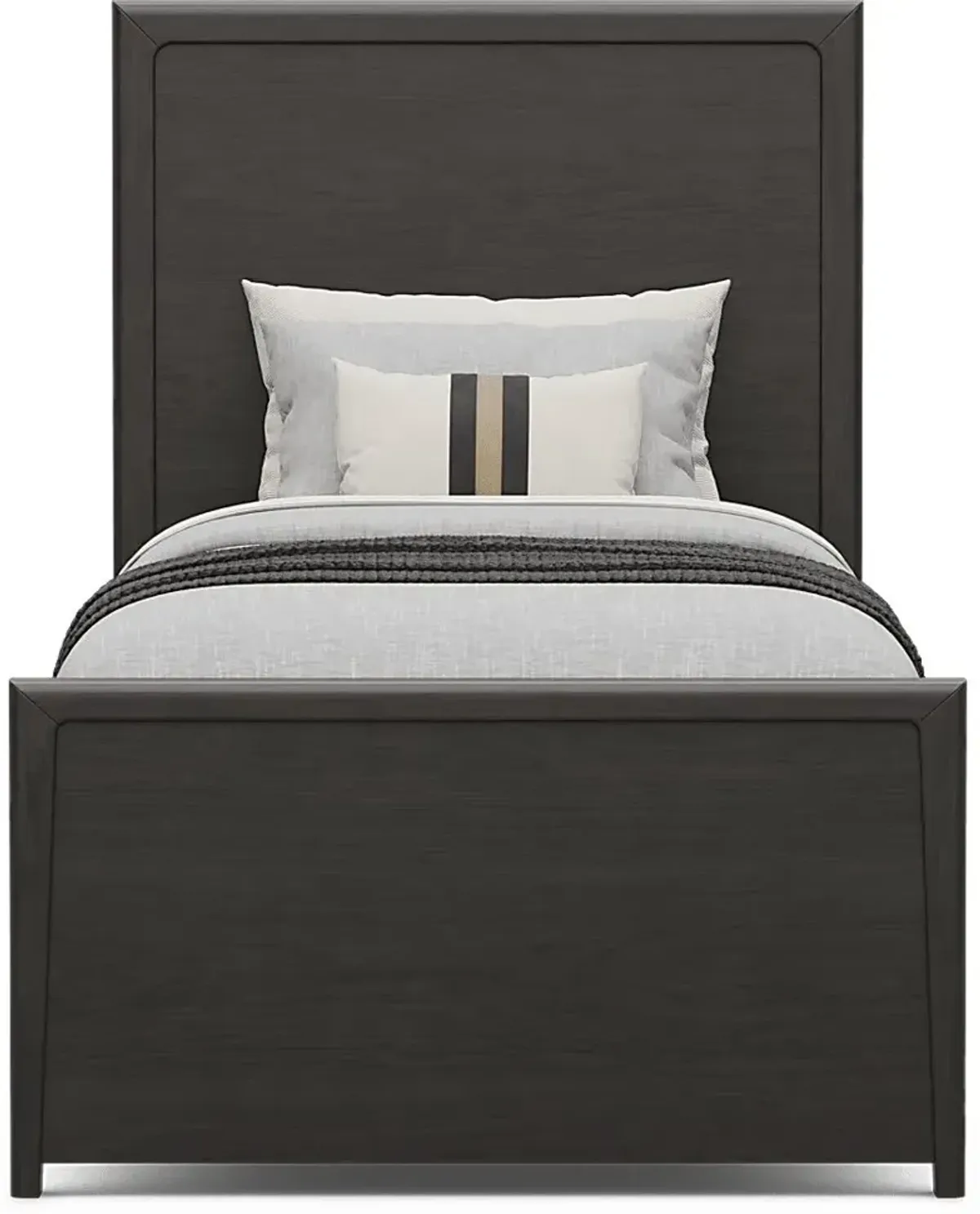 Kids Stardust Charcoal Twin Panel Bed