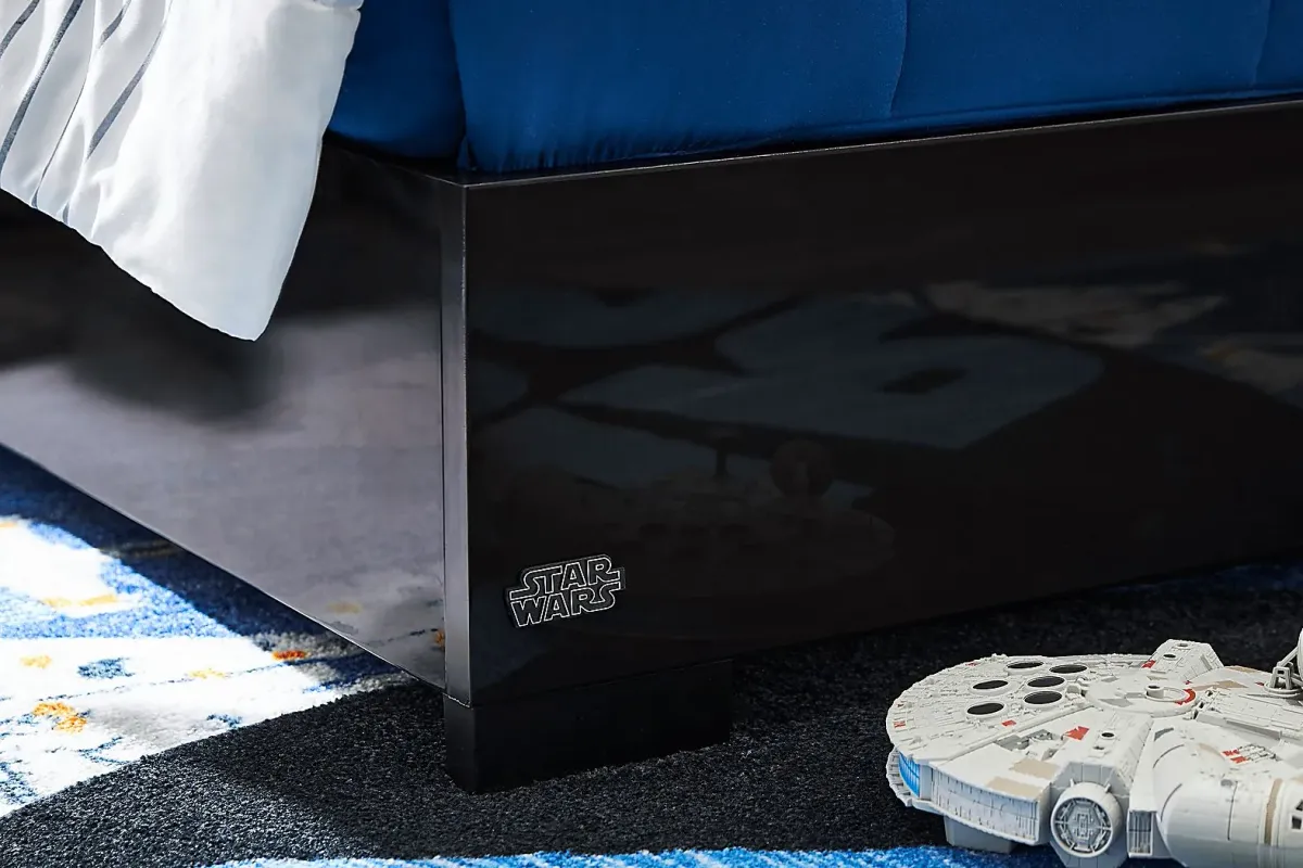 Star Wars Black Twin Lighted Bed