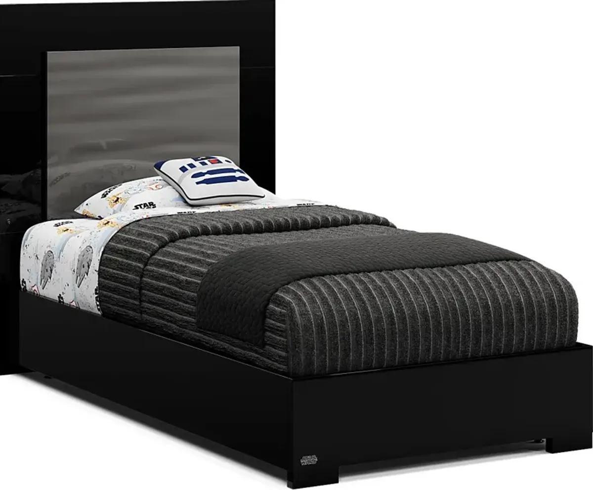 Star Wars Black Twin Lighted Bed