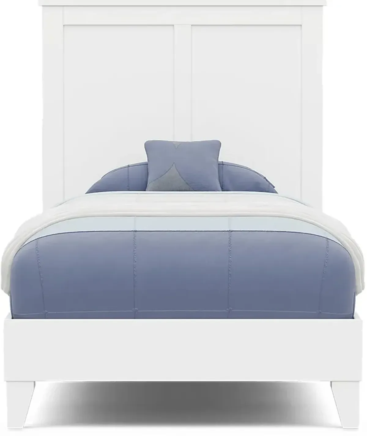 Kids Preston Place White Twin Panel Bed