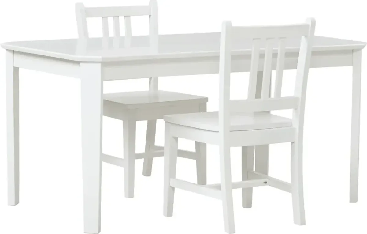 Kids Jo Jo White 3 Pc Table Set