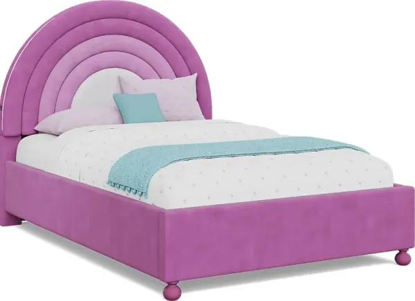 Kids Rainbow Joy Pink Full Upholstered Bed