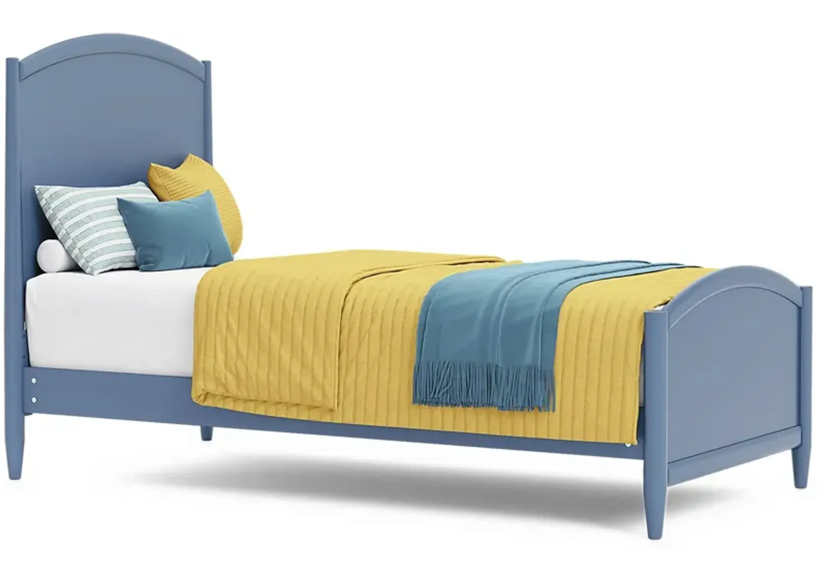 Kids Modern Colors Slate Blue 3 Pc Twin XL Panel Bed