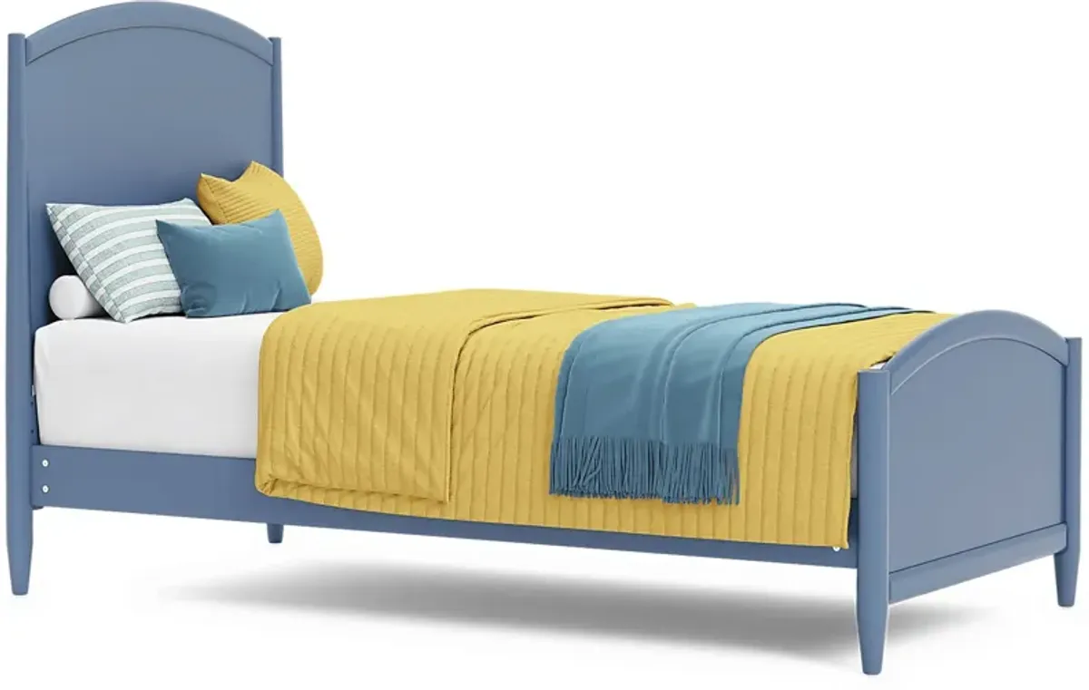 Kids Modern Colors Slate Blue 3 Pc Twin XL Panel Bed