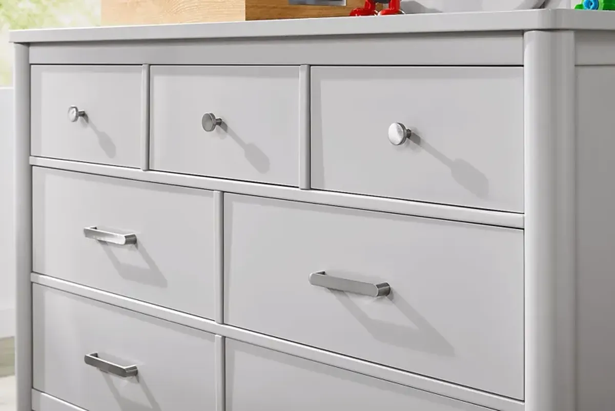 Kids Modern Colors Light Gray Dresser