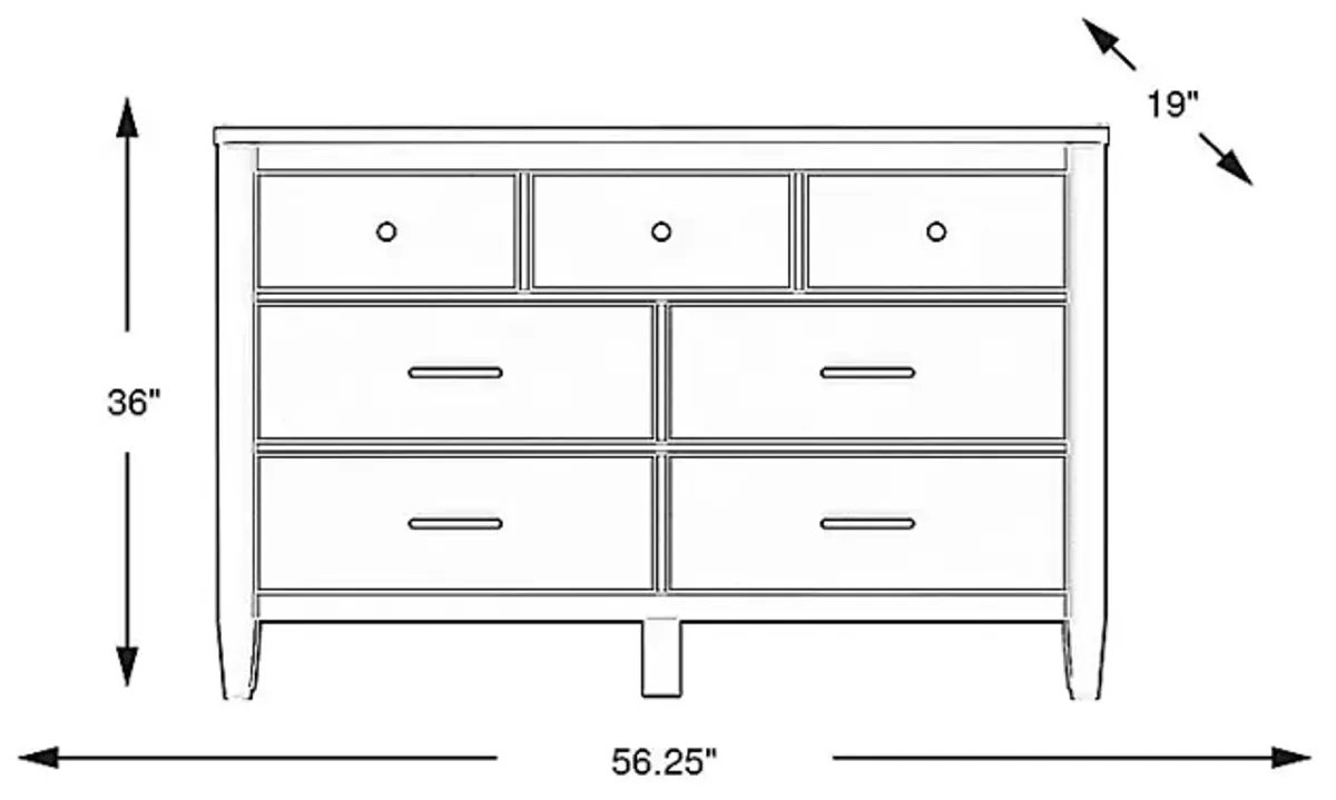 Kids Modern Colors Light Gray Dresser