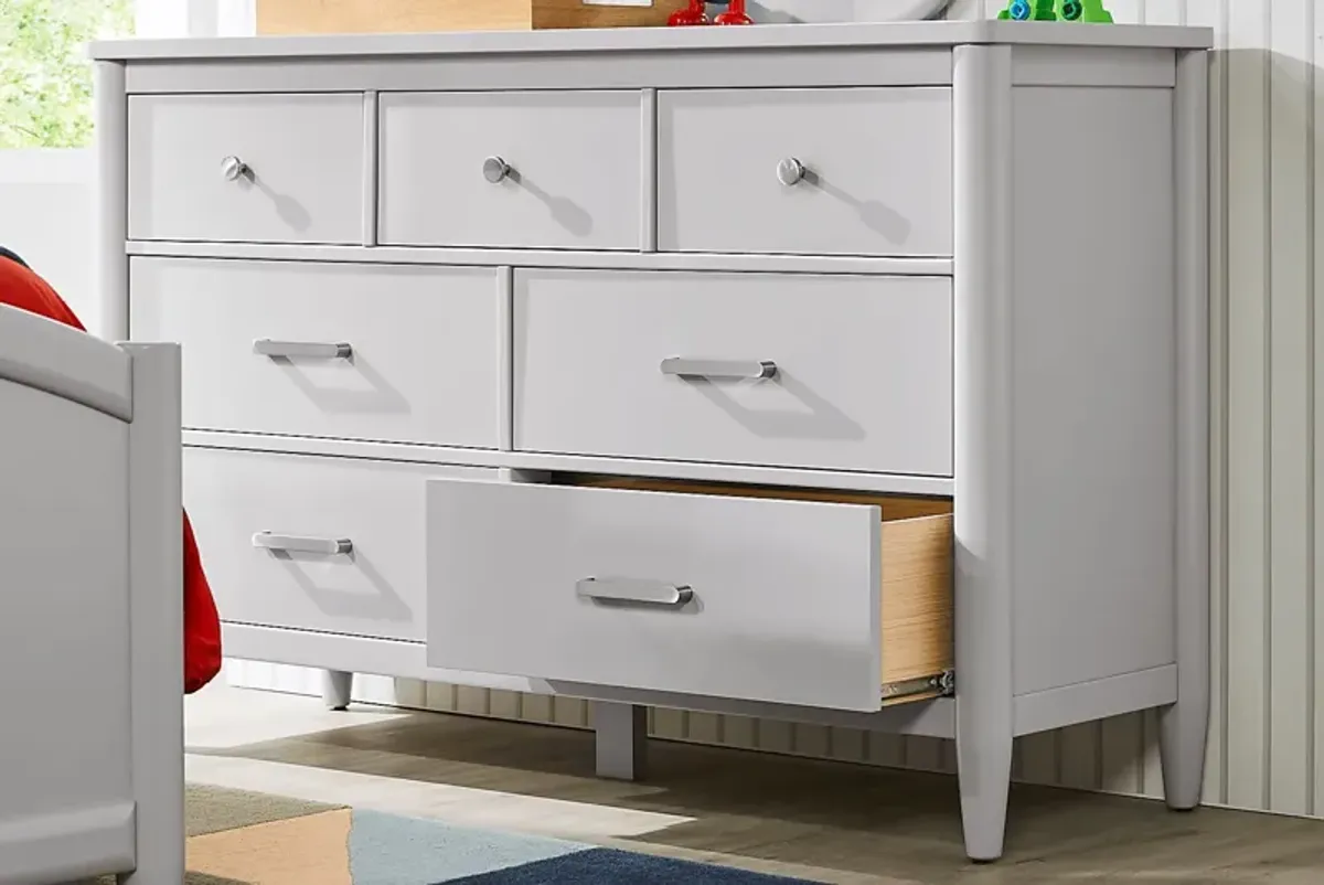 Kids Modern Colors Light Gray Dresser