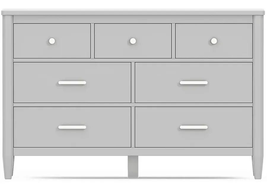 Kids Modern Colors Light Gray Dresser