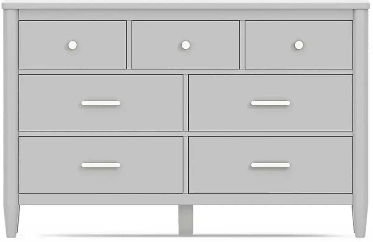 Kids Modern Colors Light Gray Dresser