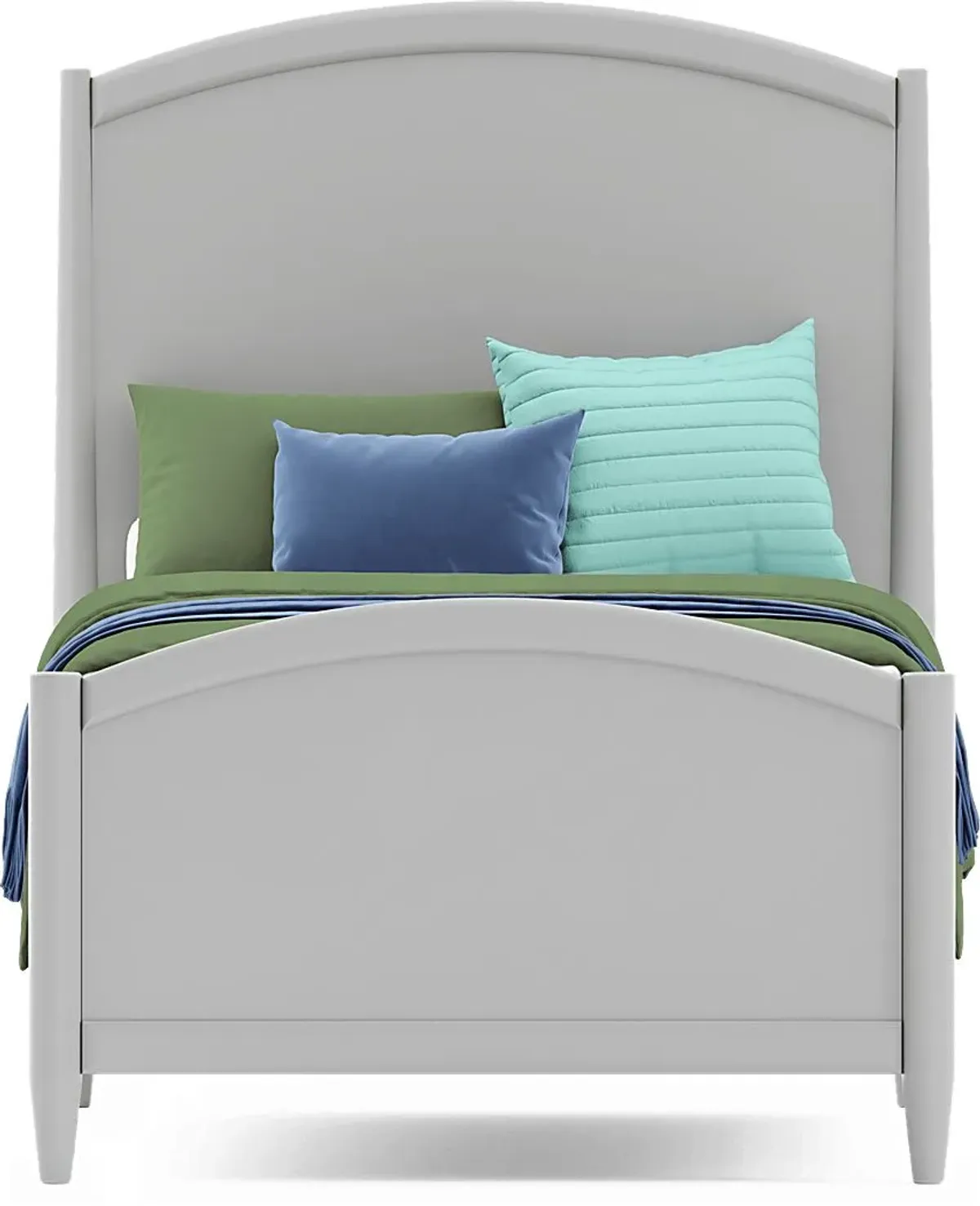 Kids Modern Colors Light Gray 3 Pc Twin XL Panel Bed