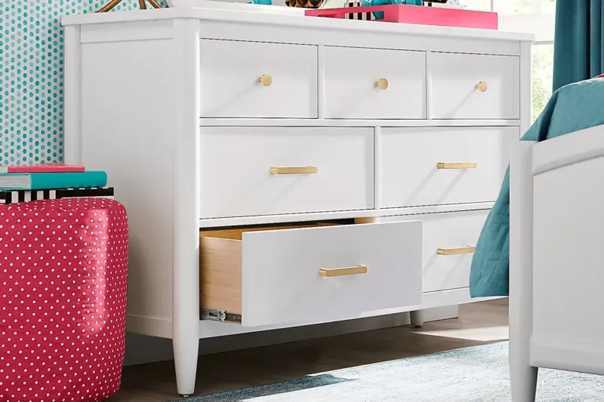 Kids Modern Colors White Dresser