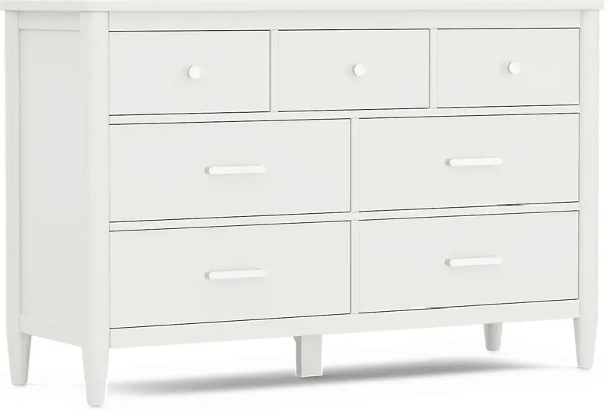 Kids Modern Colors White Dresser