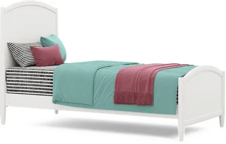 Kids Modern Colors White 3 Pc Twin XL Panel Bed