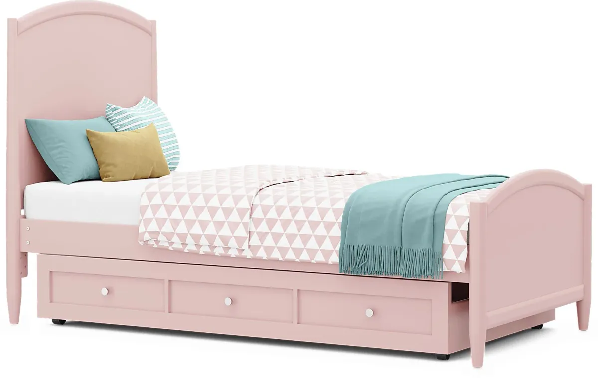 Kids Modern Colors Pink Twin XL Panel Bed