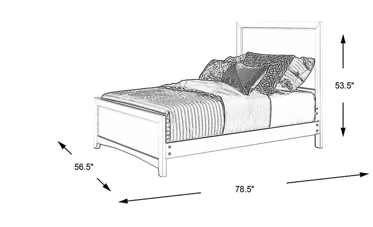 Kids Ivy League 2.0 White Full Panel Bed