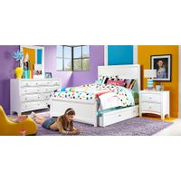 Kids Ivy League 2.0 White 3 Pc Full Panel Bed