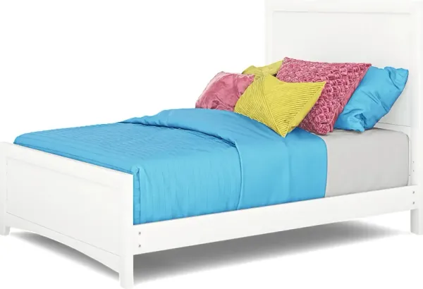 Kids Ivy League 2.0 White Full Panel Bed