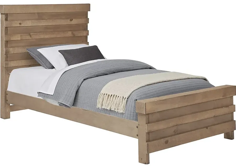 Kids Montana 2.0 Driftwood 3 Pc Twin Panel Bed