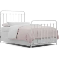 Kids Saddlerock White 3 Pc Full Metal Bed
