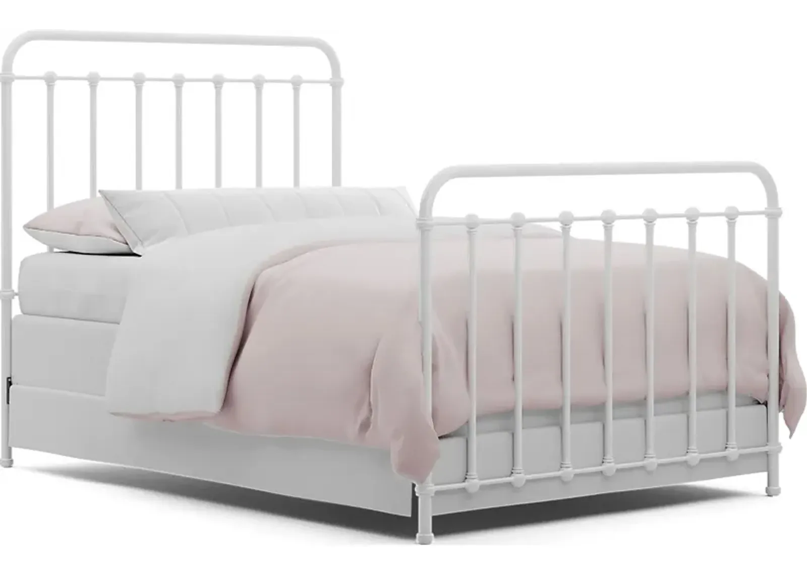 Kids Saddlerock White 3 Pc Full Metal Bed