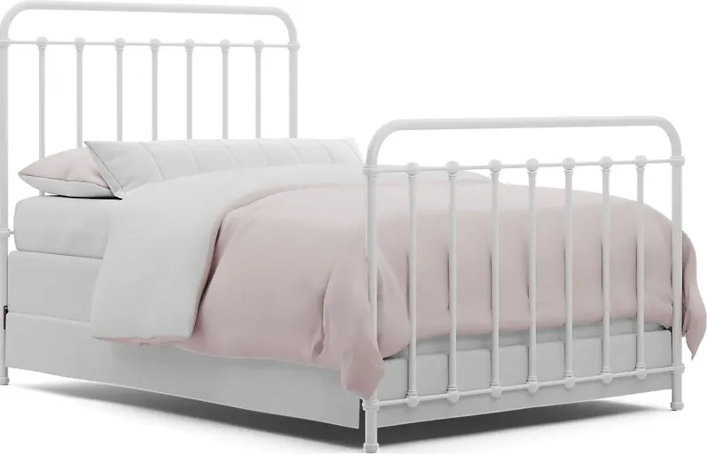 Kids Saddlerock White 3 Pc Full Metal Bed