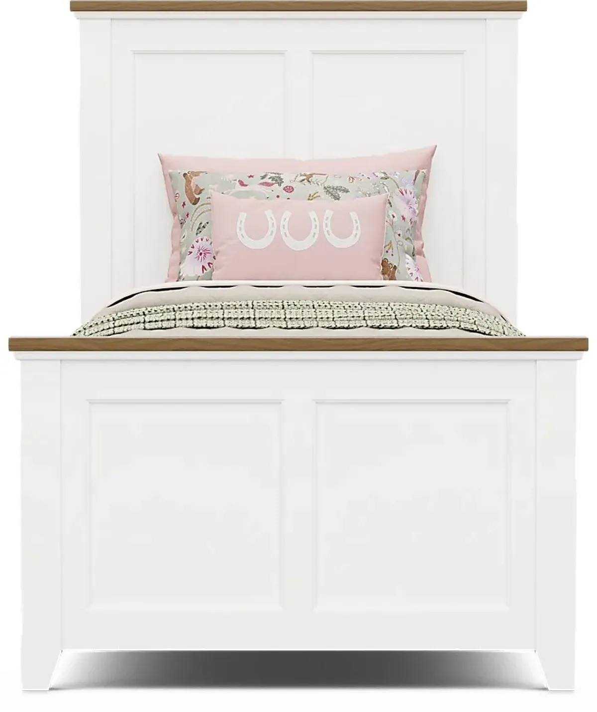 Kids Sugar Hollow White Twin Panel Bed