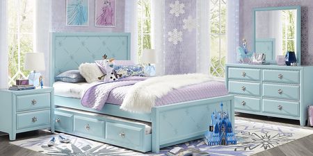 Disney Frozen Ice Blue 3 Pc Full Panel Bed