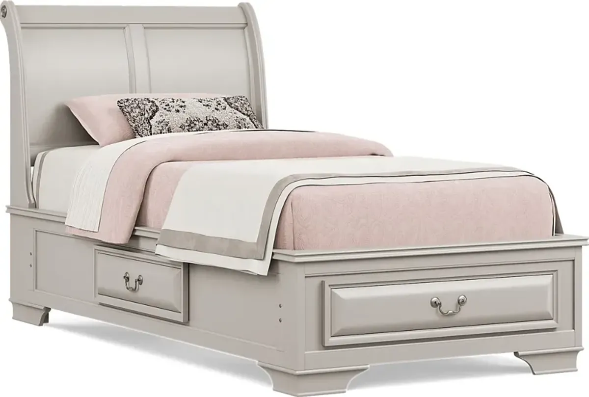 Kids Mill Valley Jr. White 3 Pc Twin Storage Bed