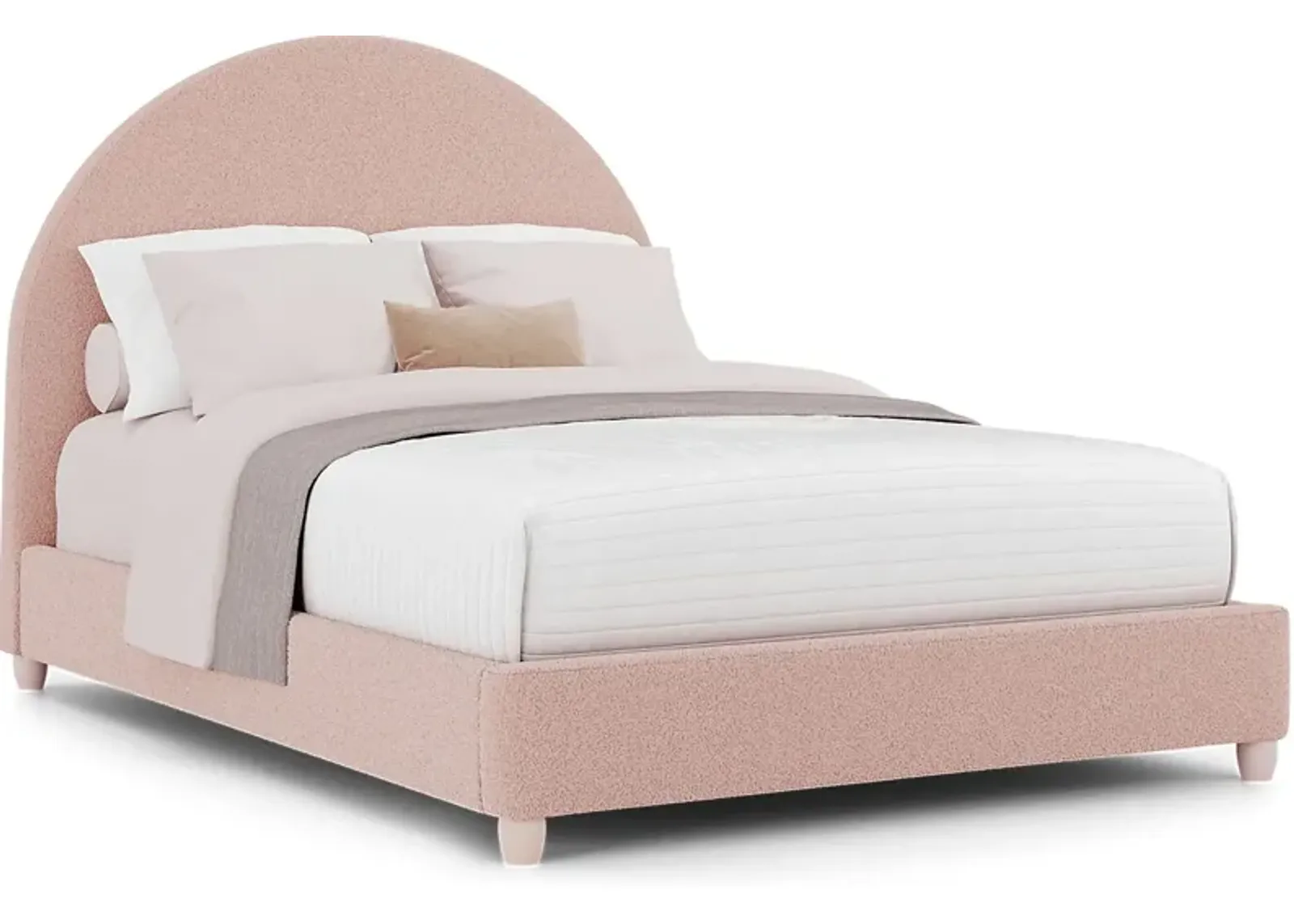 Kids Moonstone Pink 3 Pc Full Upholstered Bed