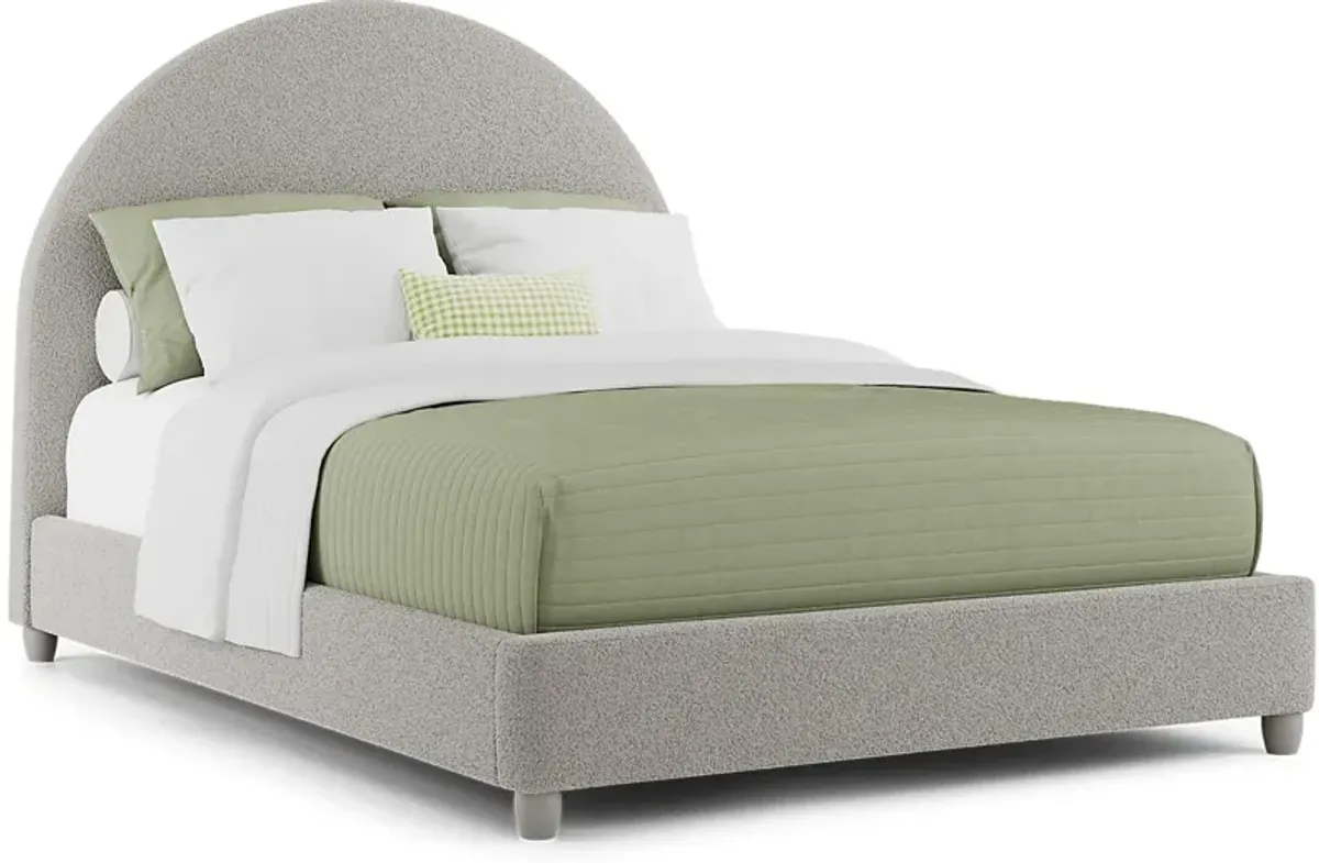 Kids Moonstone Gray 3 Pc Full Upholstered Bed