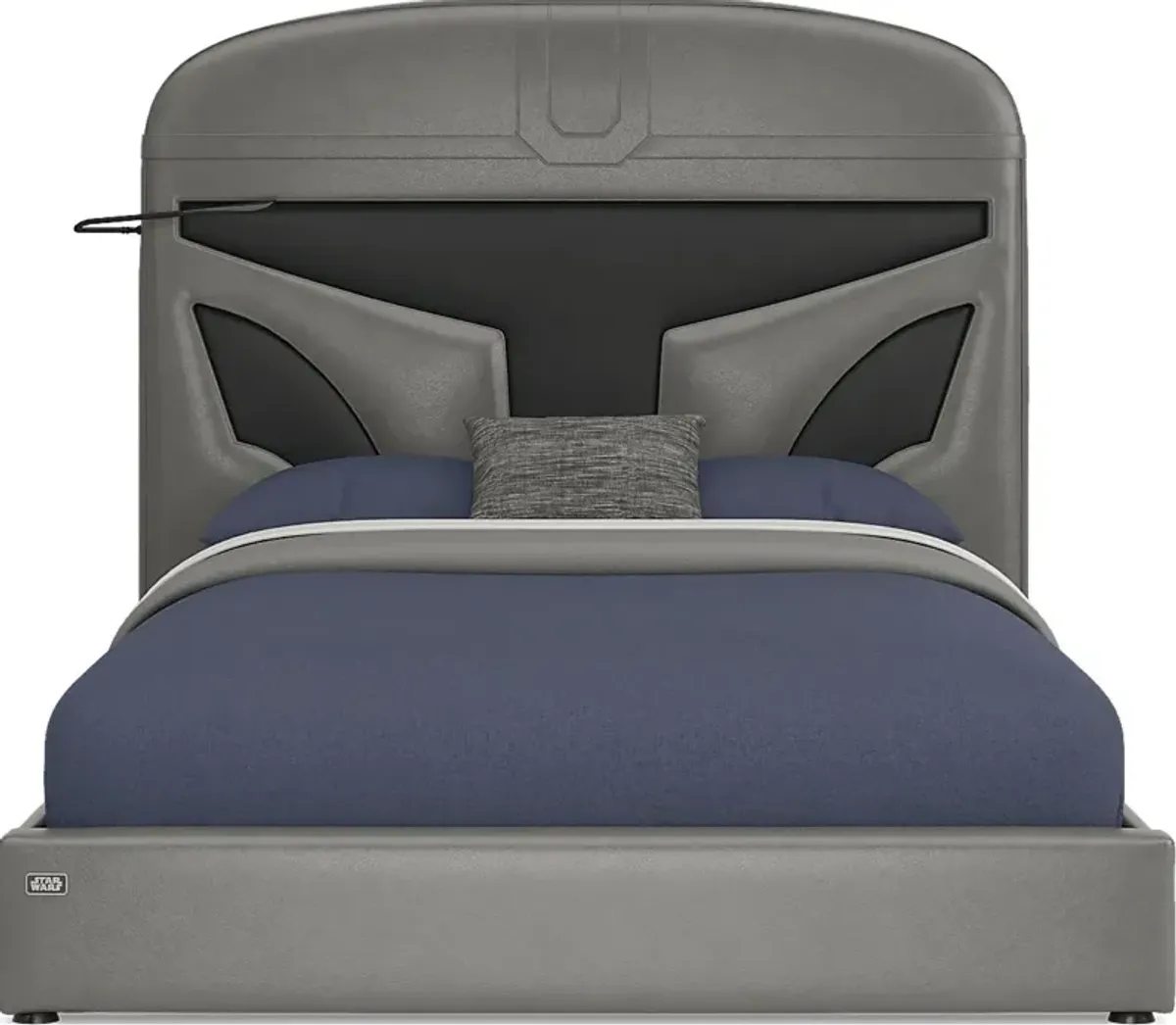 Kids Star Wars Mandalorian Dark Gray 3 Pc Full Bed