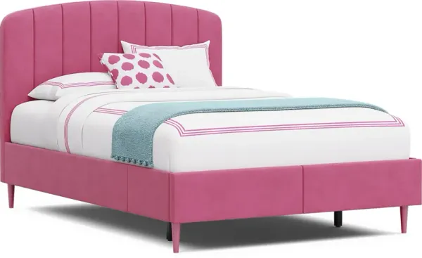 Kids Gwyneth Bubble Gum Full Upholstered Storage Bed