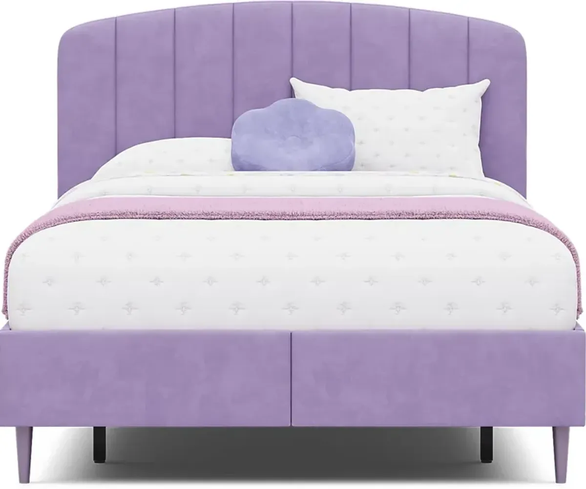 Kids Gwyneth Lavender 3 Pc Full Upholstered Storage Bed