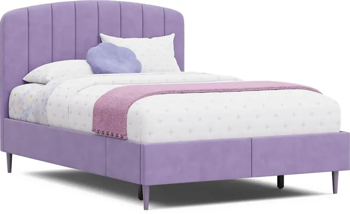 Kids Gwyneth Lavender 3 Pc Full Upholstered Storage Bed