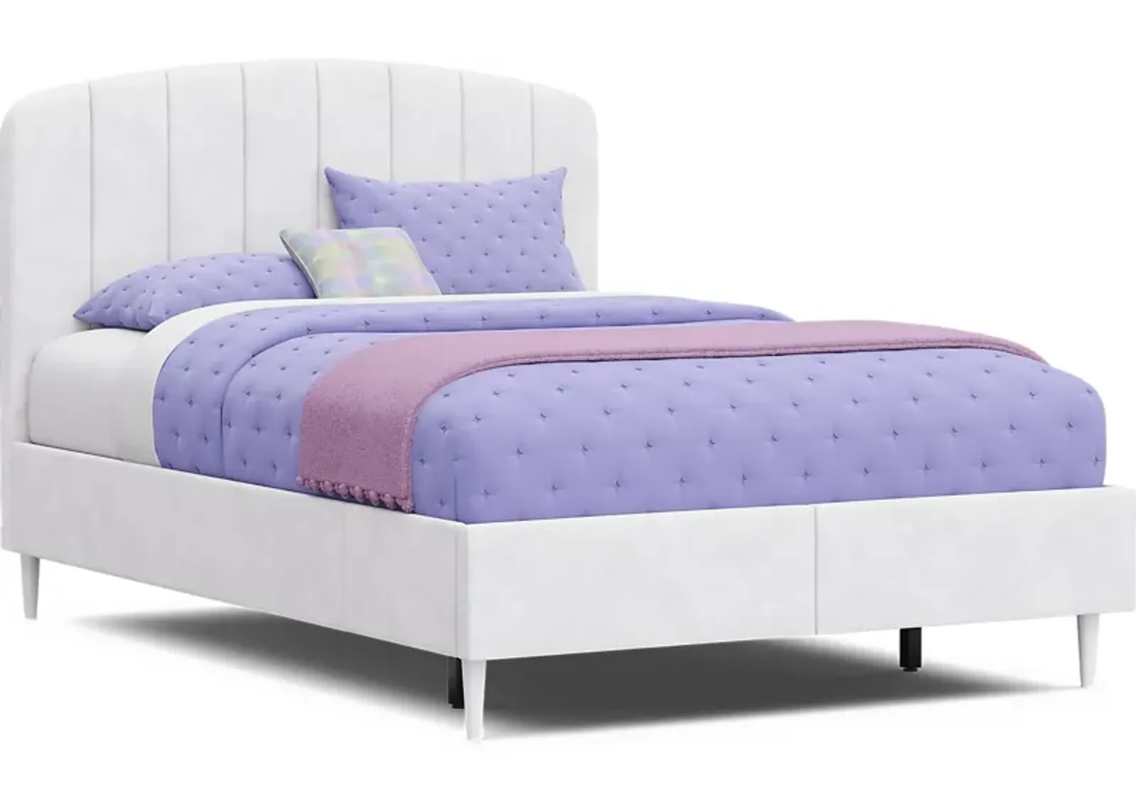 Kids Gwyneth White 3 Pc Full Upholstered Storage Bed