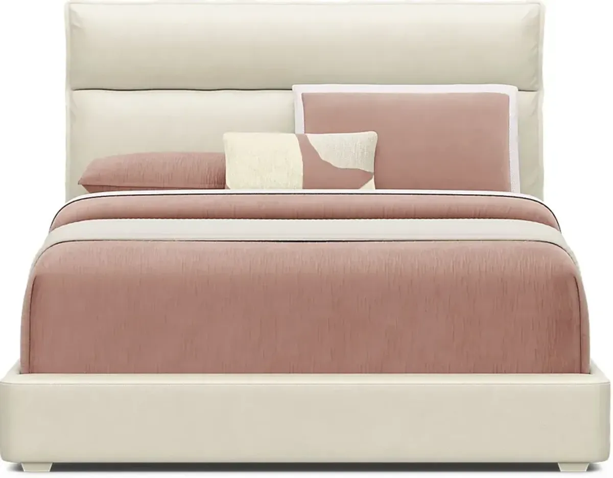 Kids Cloud9 Cream Full Upholstered Bed