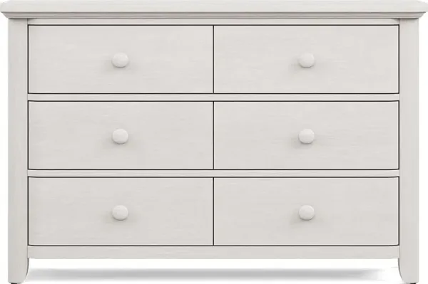 Kids South Bend Washed White Dresser