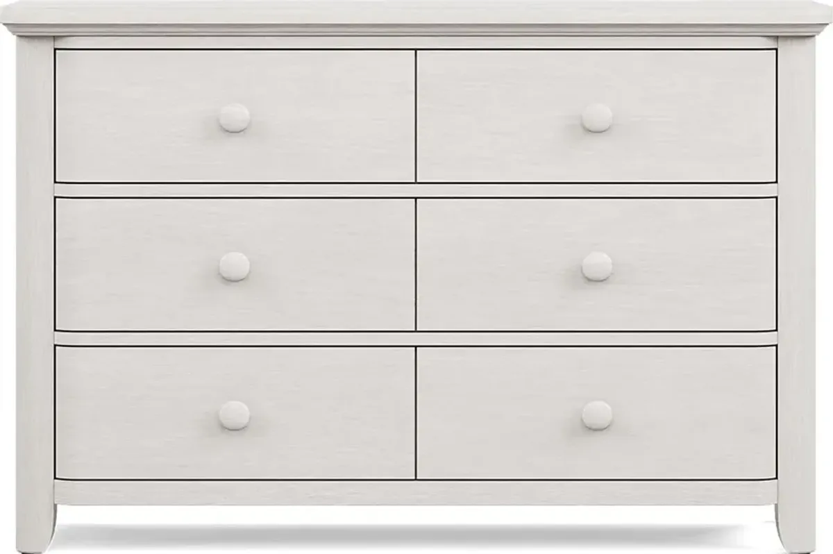 Kids South Bend Washed White Dresser