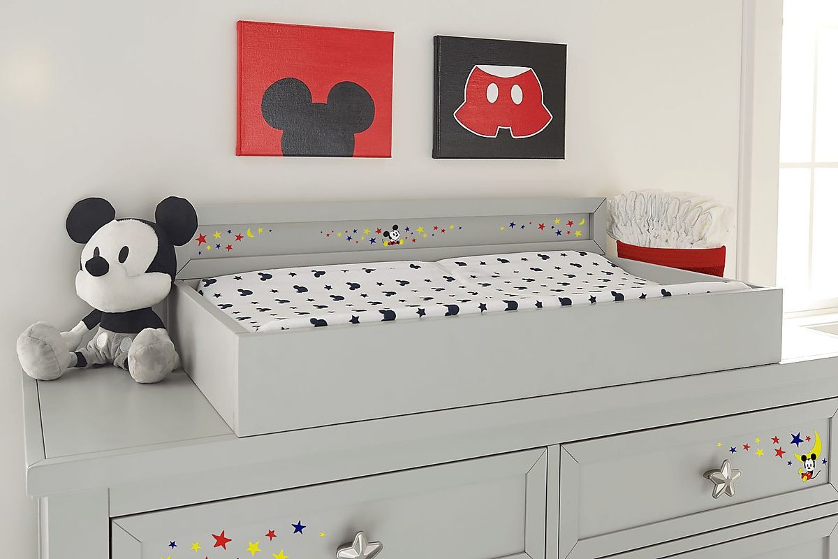 Starry Dreams with Mickey Mouse Gray Changing Tray